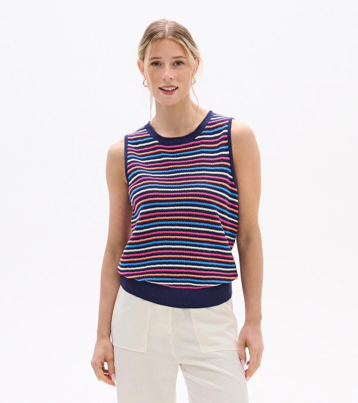 Kate Sleeveless Tank - Sorbet Stripes - Hatley Women