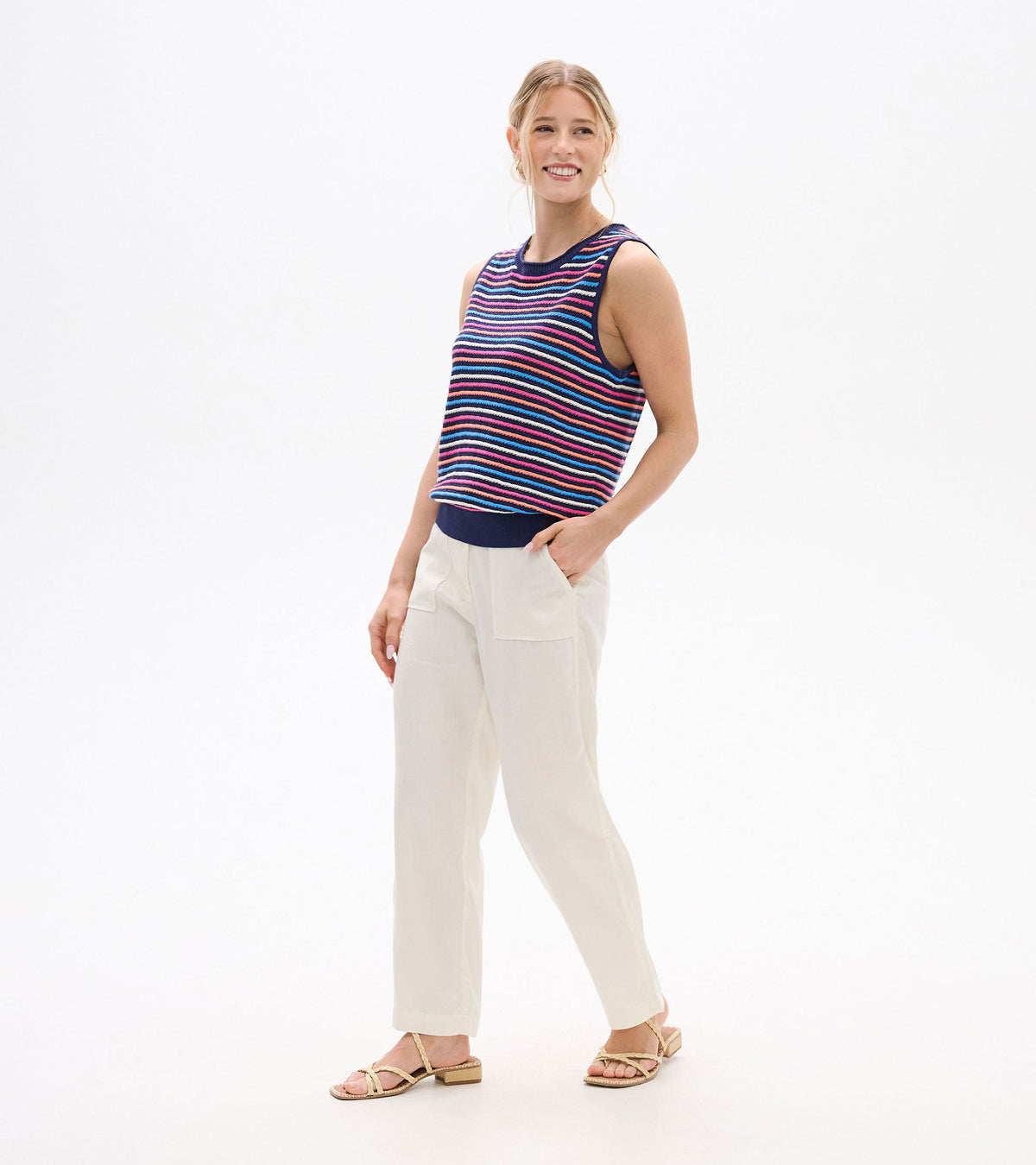 Kate Sleeveless Tank - Sorbet Stripes - Hatley Women