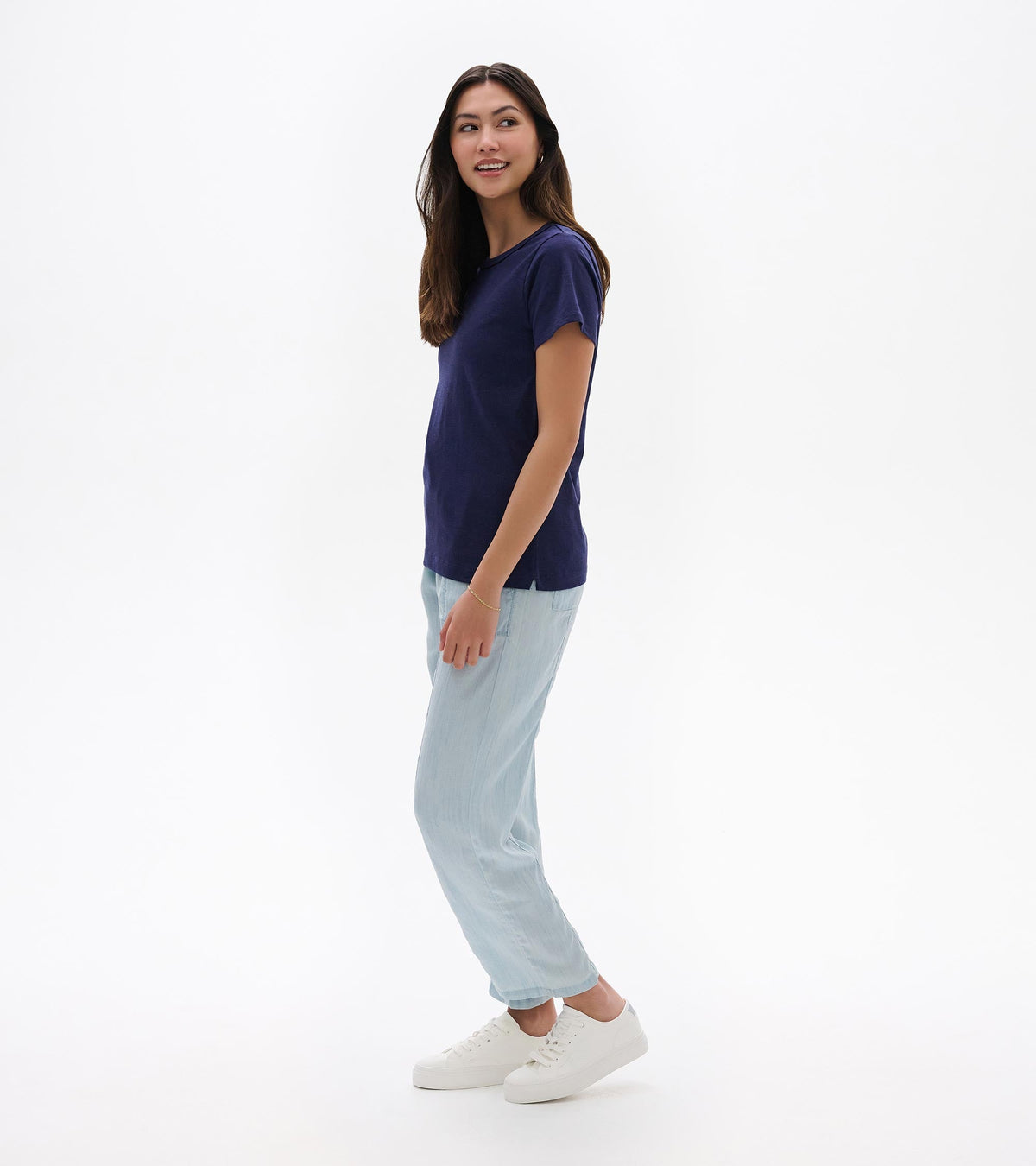 Essential Crew Neck Tee - Patriot Blue - Hatley Women