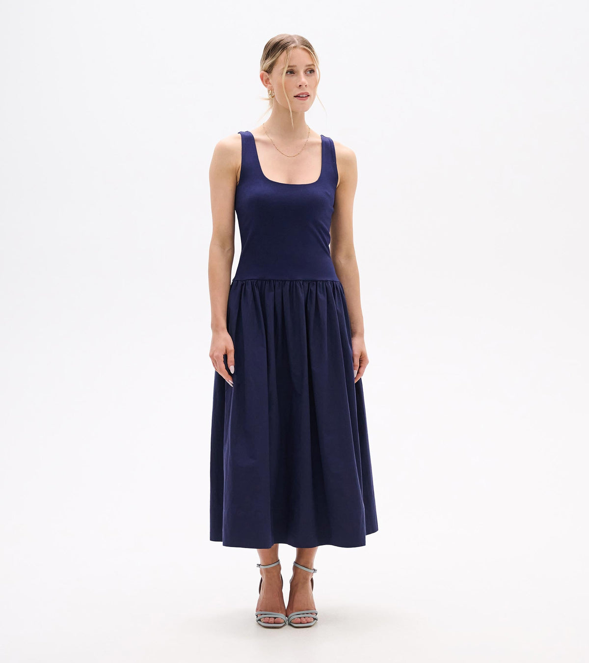 Mix Media Midi Dress - Patriot Blue - Hatley Women