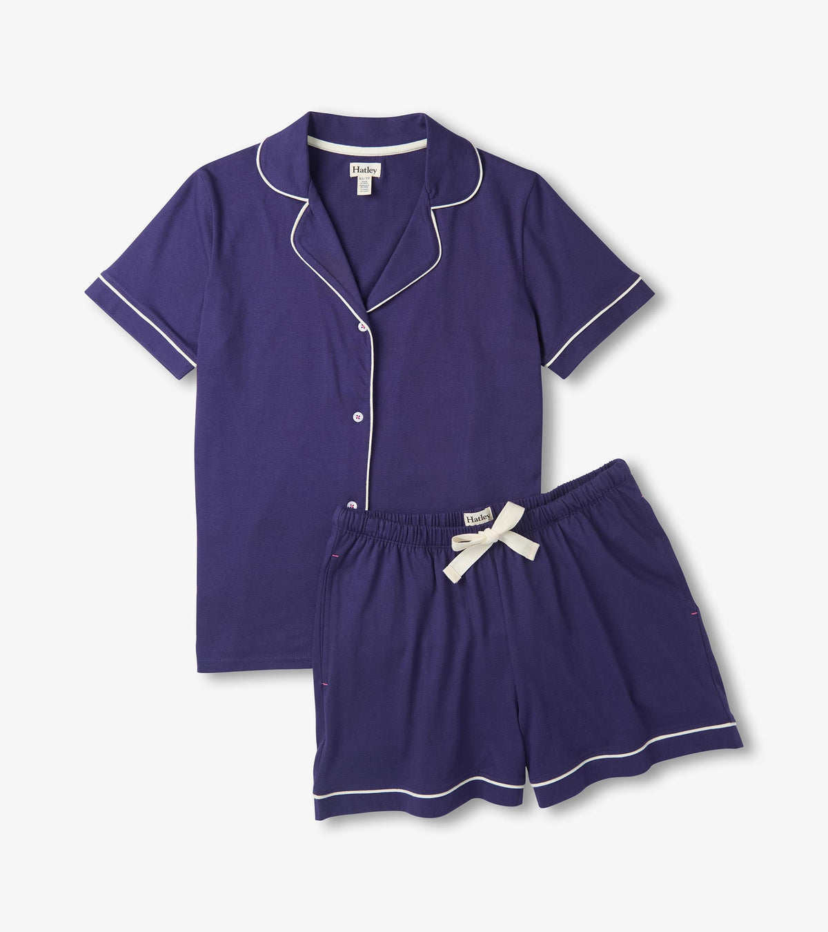 Women's Classic Navy Short Pajama Set - Hatley Women