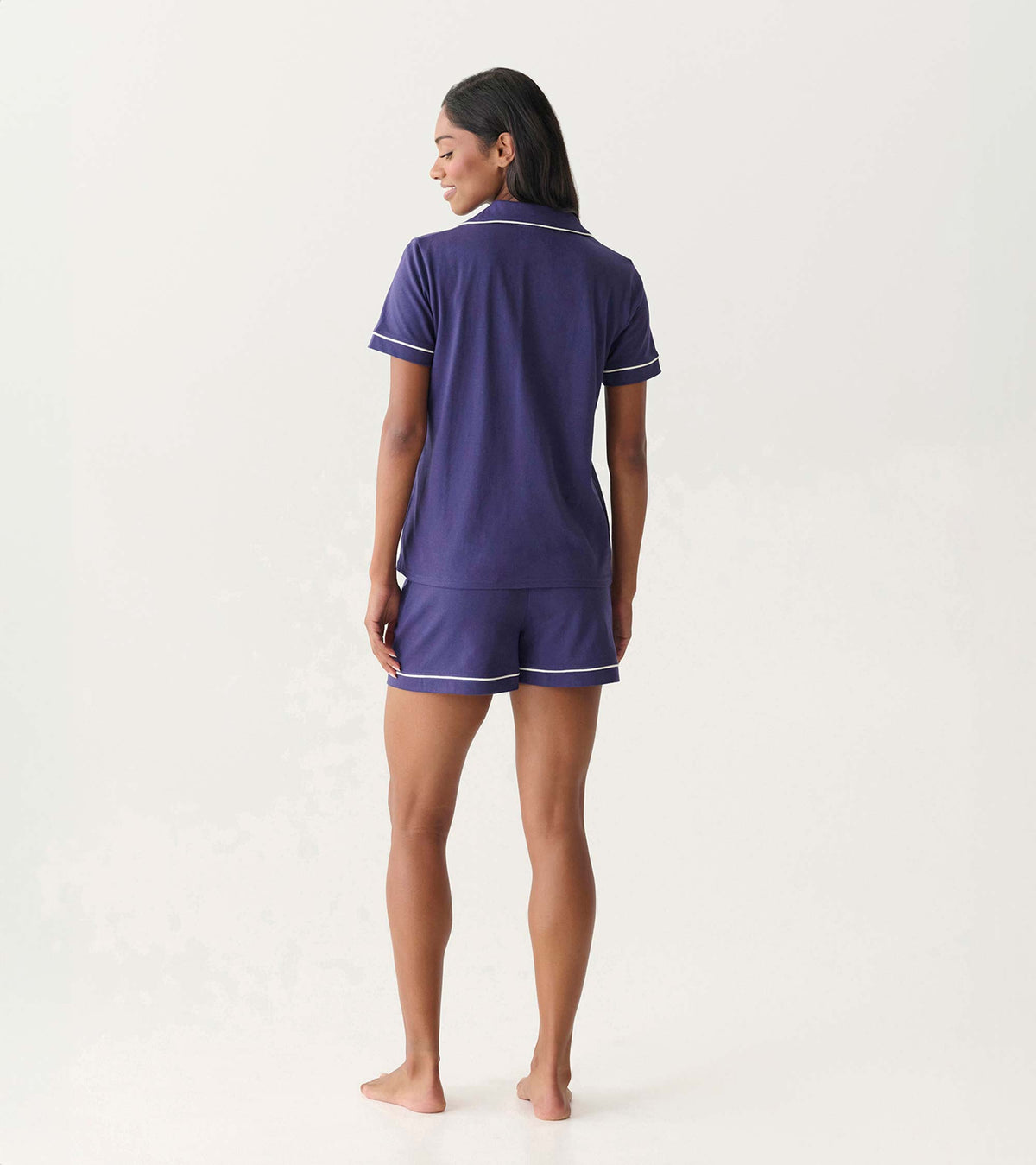 Women's Classic Navy Short Pajama Set - Hatley Women