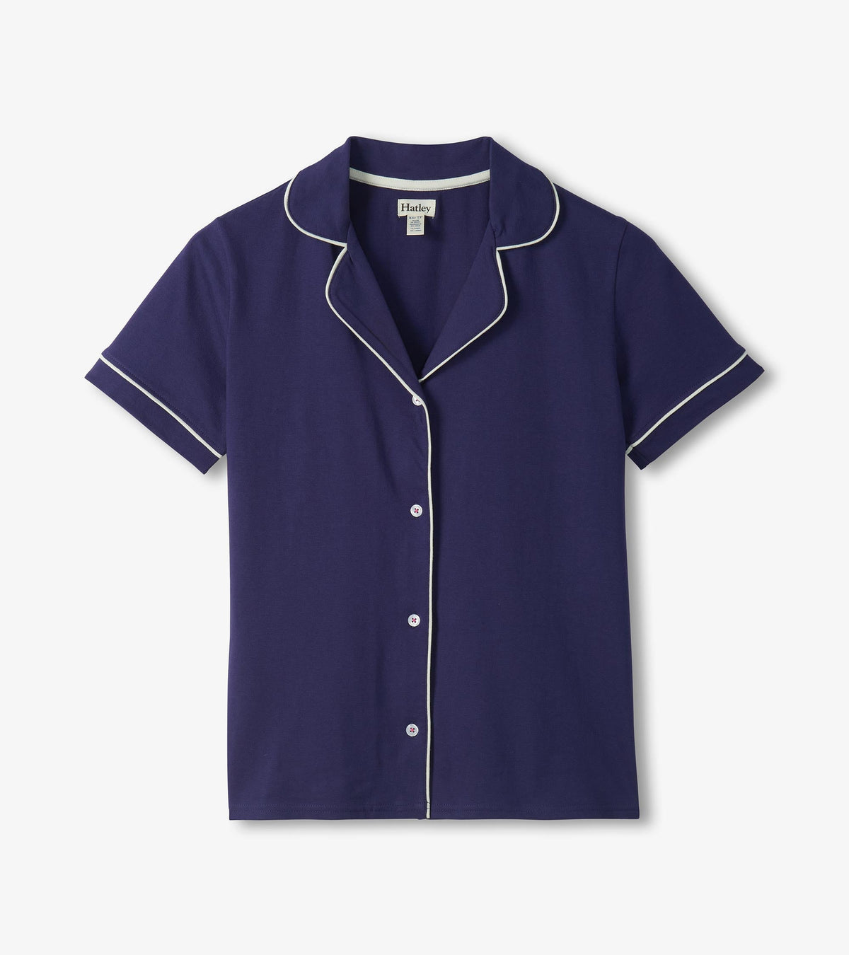 Women's Classic Navy Short Pajama Set - Hatley Women