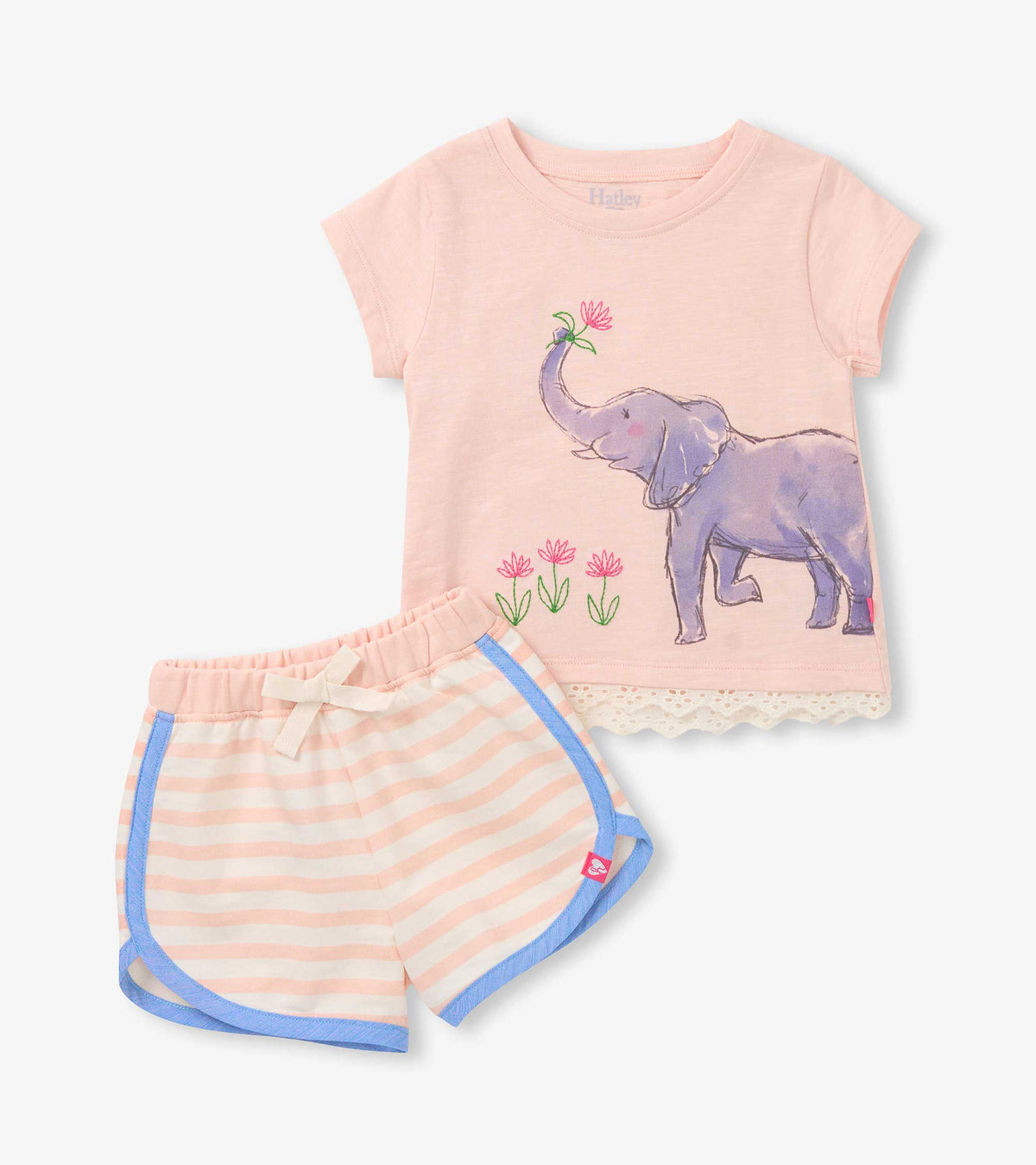 Baby & Toddler Girls Elephant T-Shirt & Short Set - Hatley Baby & Toddler