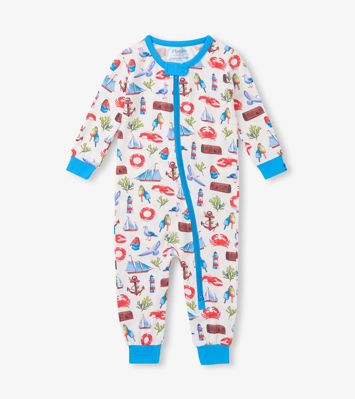 Baby Boys Painted Seascape Bamboo Sleeper - Hatley Baby & Toddler