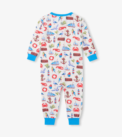 Baby Boys Painted Seascape Bamboo Sleeper - Hatley Baby & Toddler