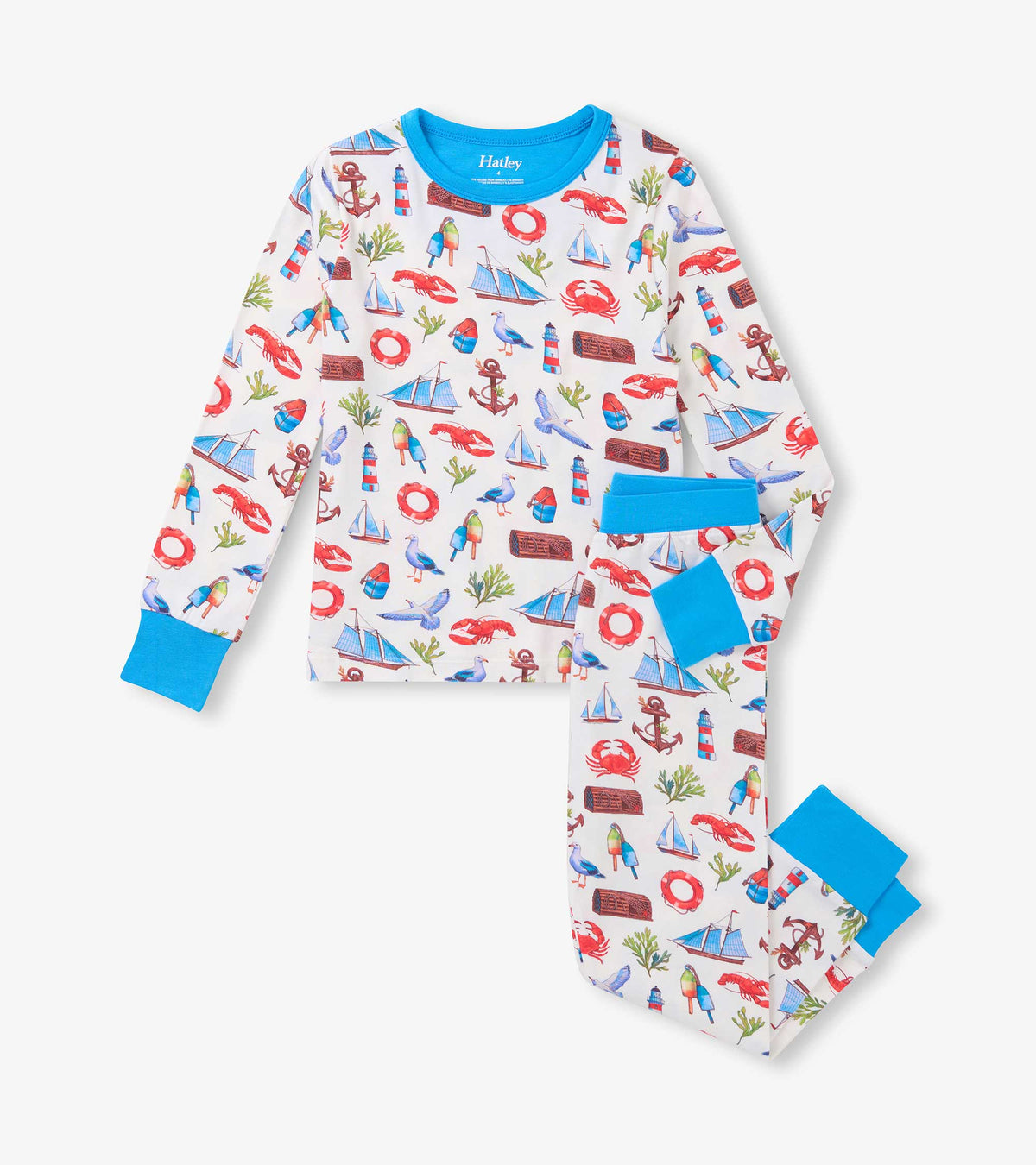 Boys Painted Seascape Bamboo Pajama Set - Hatley Boys