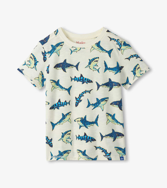 Boys Glow in the Dark Sharks Graphic Tee - Hatley Boys