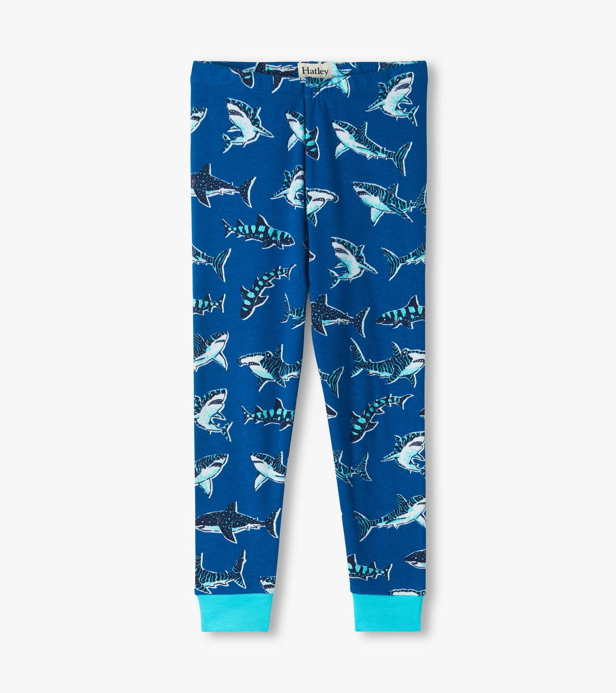 Boys Patterned Sharks Cotton Pajama Set - Hatley Boys