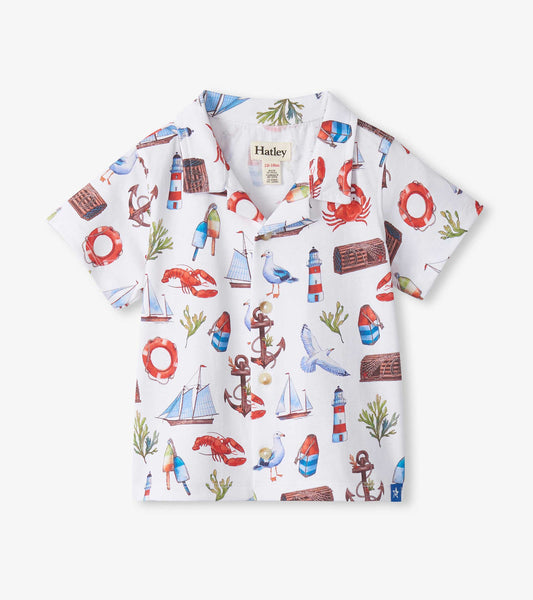 Baby & Toddler Boys Painted Seascape Jersey Button Down - Hatley Baby & Toddler