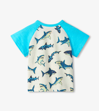 Baby & Toddler Boys Glow in the Dark Sharks Raglan T-Shirt - Hatley Baby & Toddler