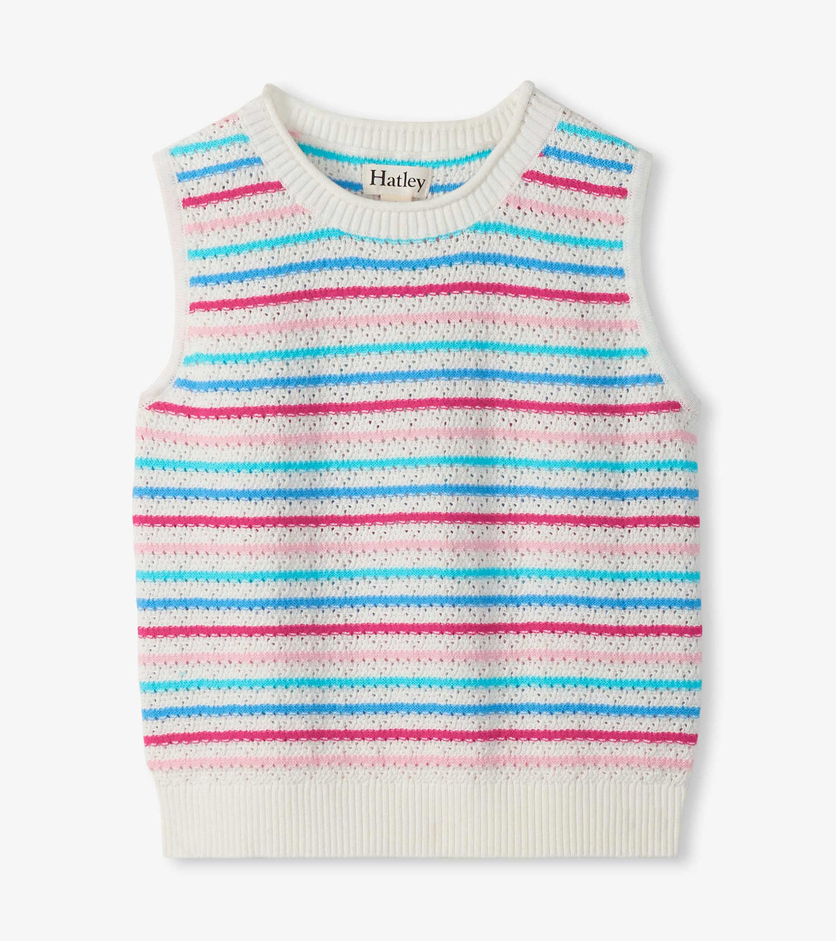 Girls Rainbow Berry Stripe Crochet Tank - Hatley Girls