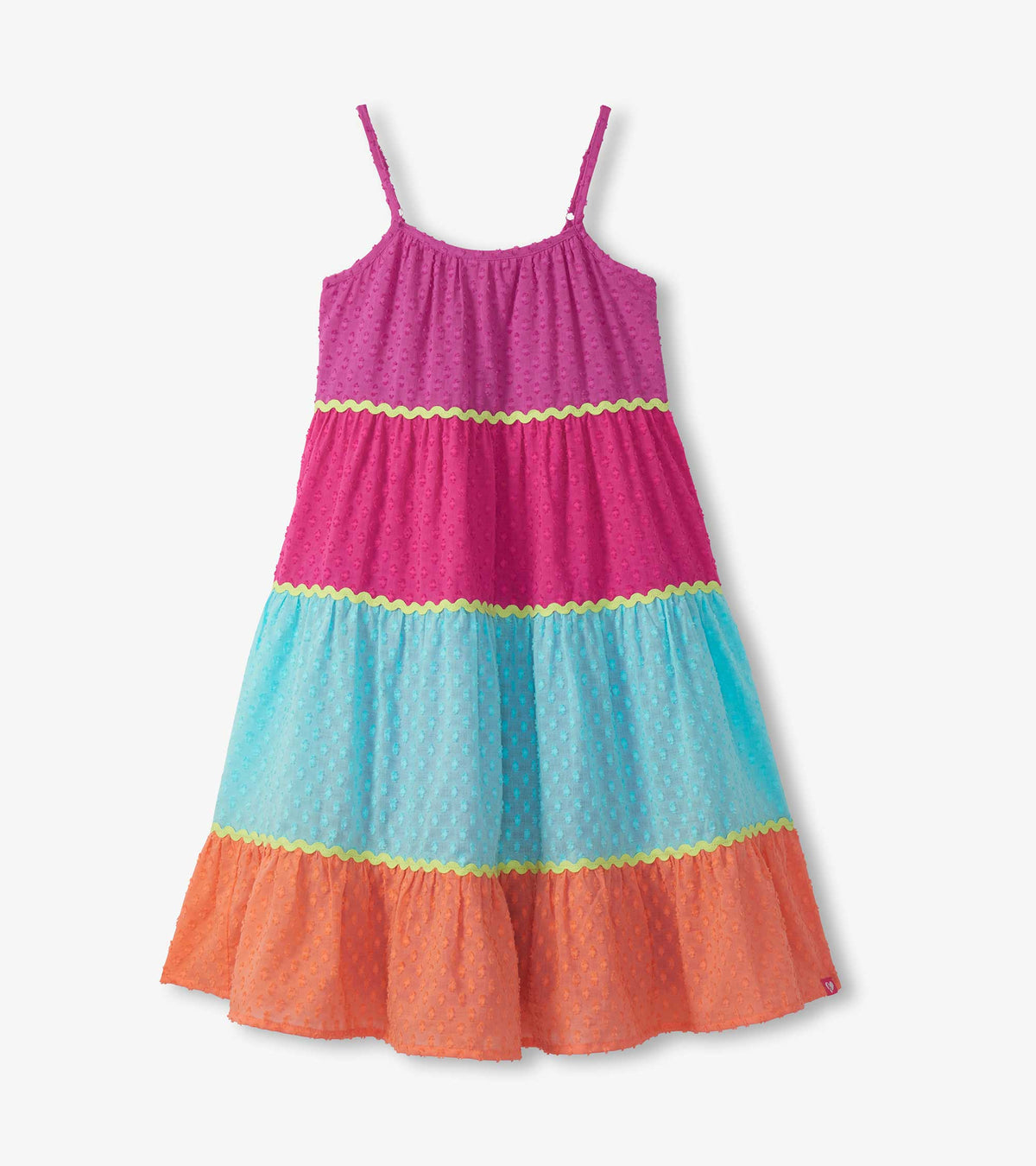 Girls Rainbow Color Block Strappy Midi Dress - Hatley Girls