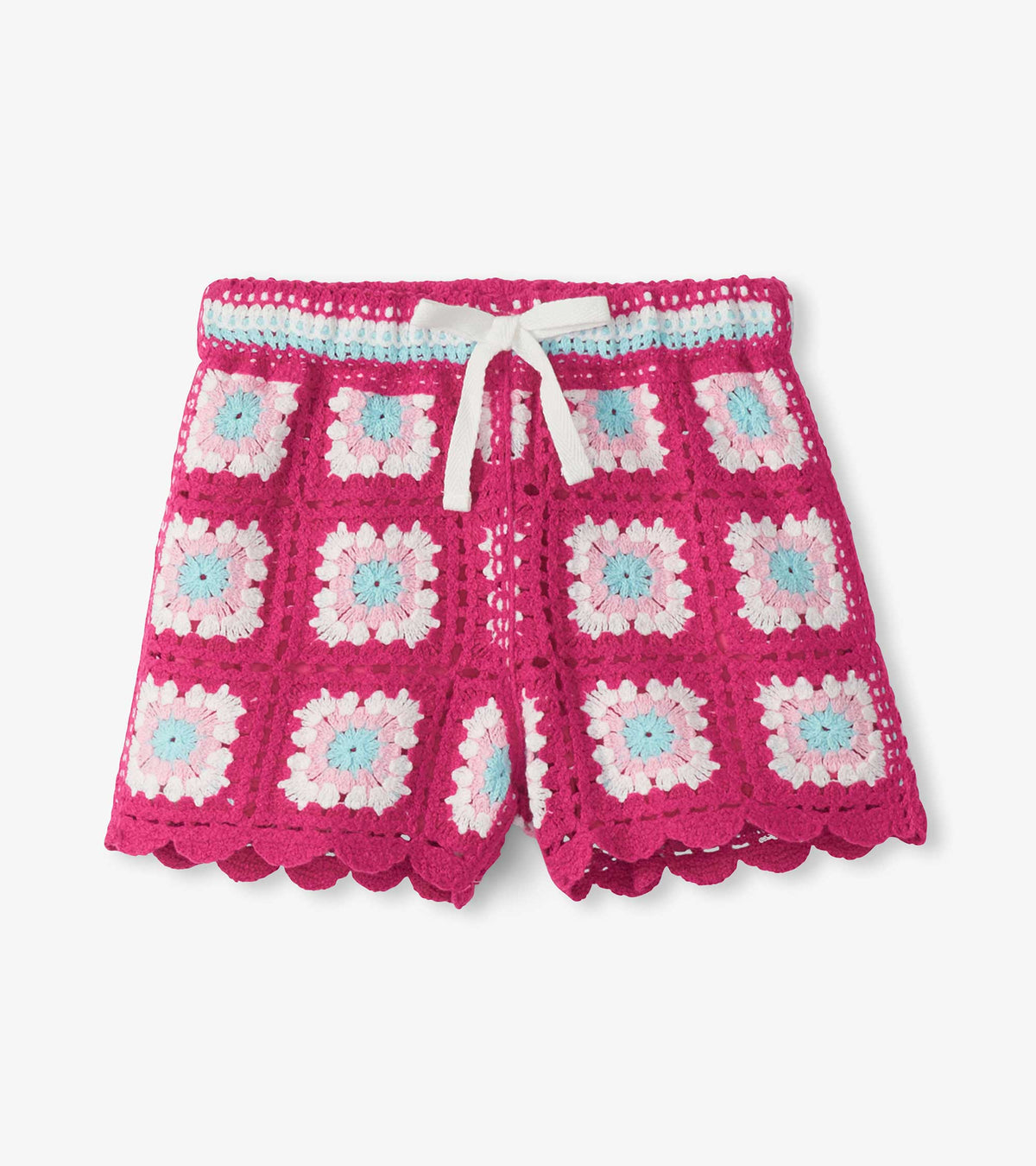 Girls Raspberry Rose Crochet Shorts - Hatley Girls