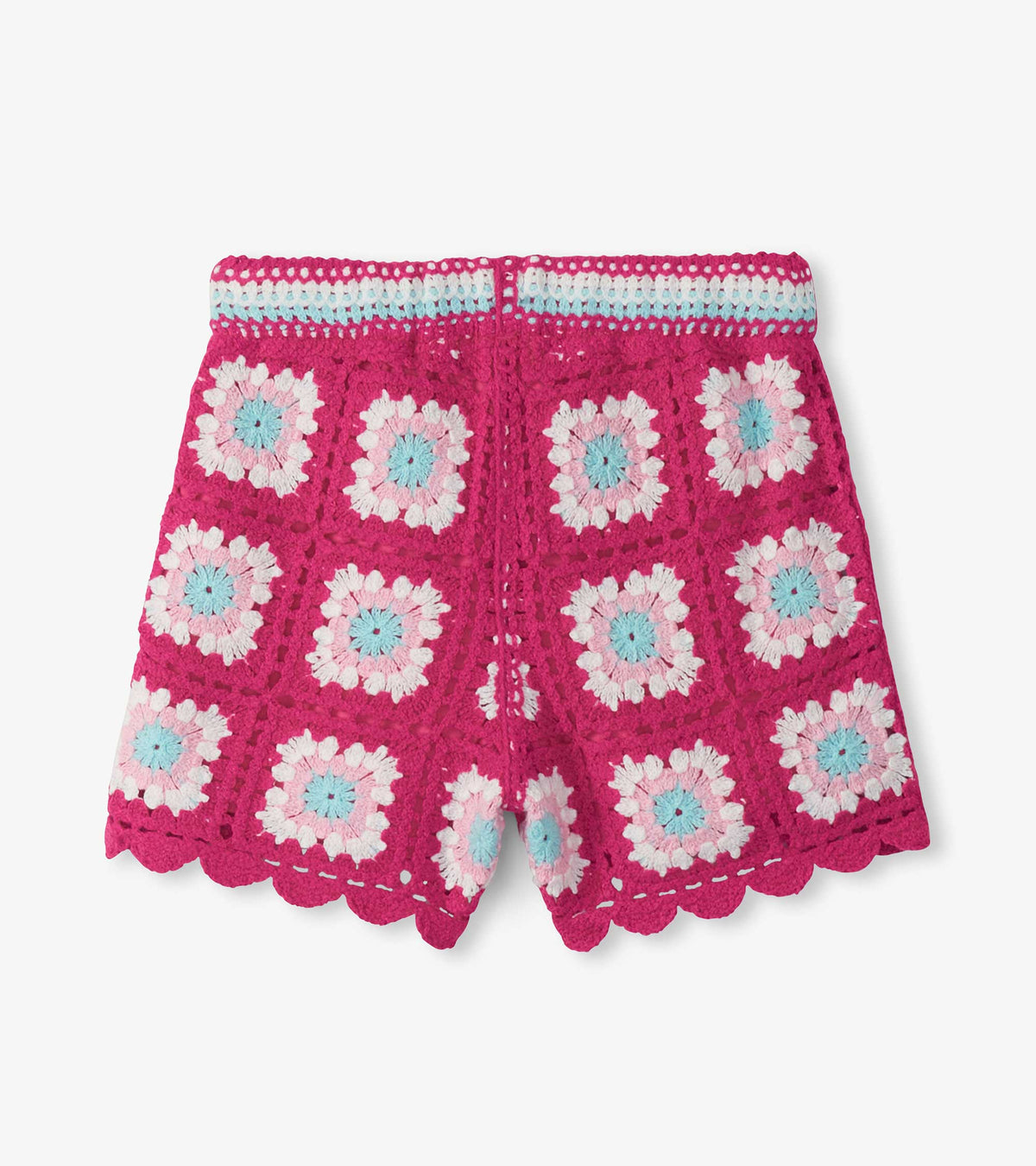 Girls Raspberry Rose Crochet Shorts - Hatley Girls