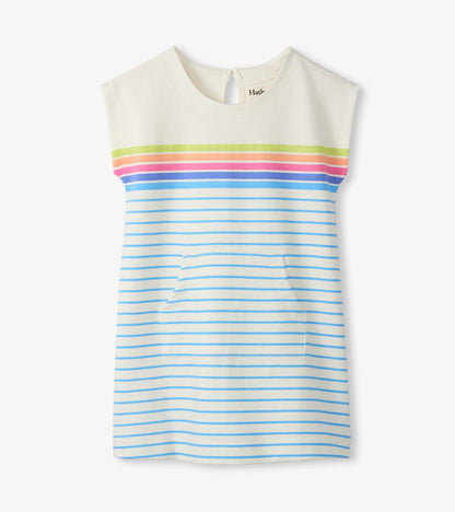 Girls Rainbow Stripe Slouchy Dress - Hatley Girls