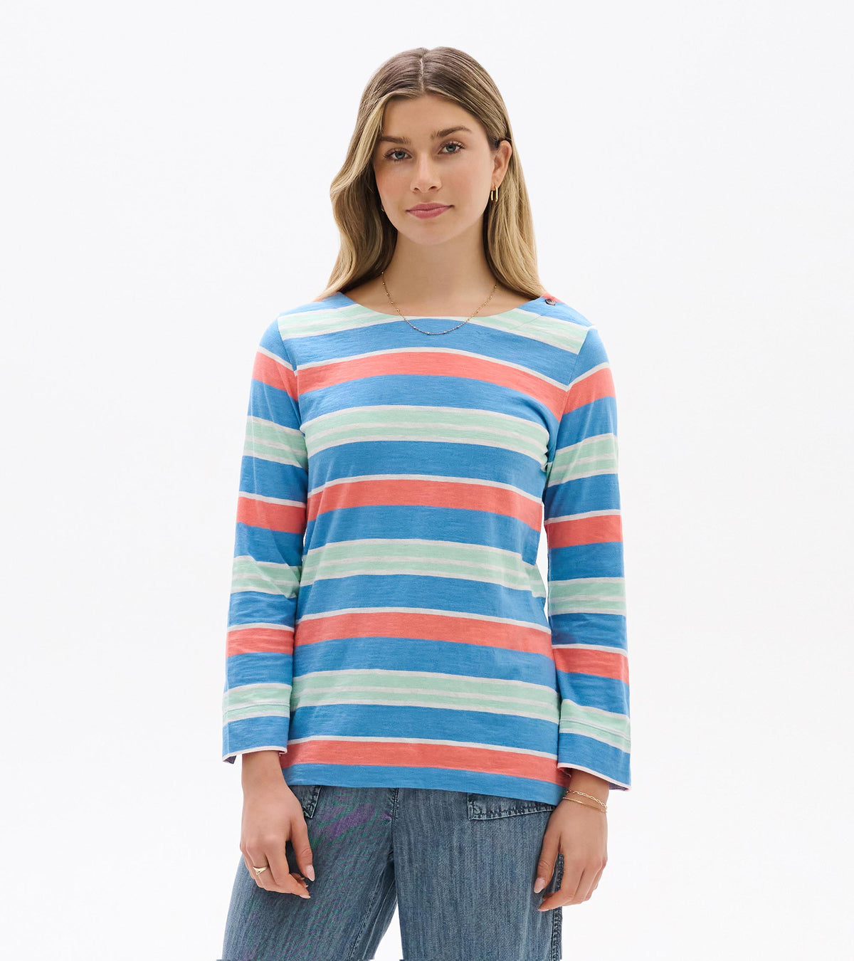 Button Breton - Azure Stripes - Hatley Women