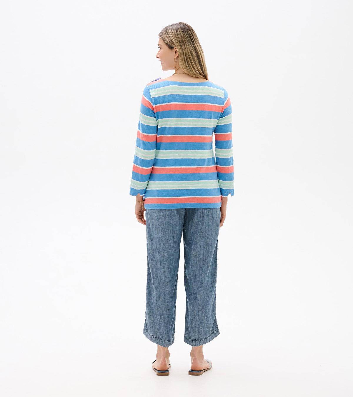 Button Breton - Azure Stripes - Hatley Women
