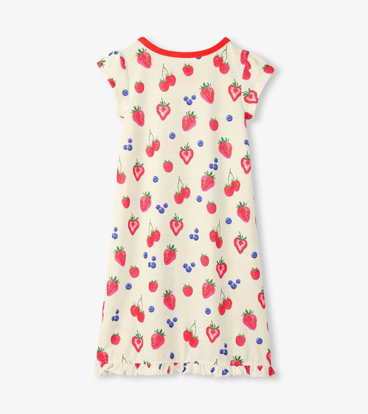 Girls Summer Berries Ruffle Hem Nightdress - Hatley Girls