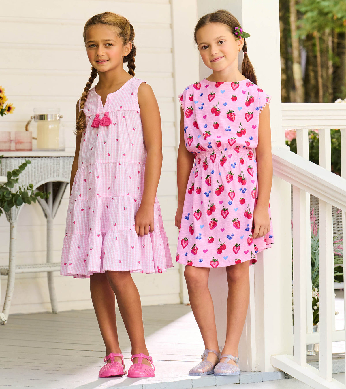 Girls Summer Berries Smocked Waist Dress - Hatley Girls