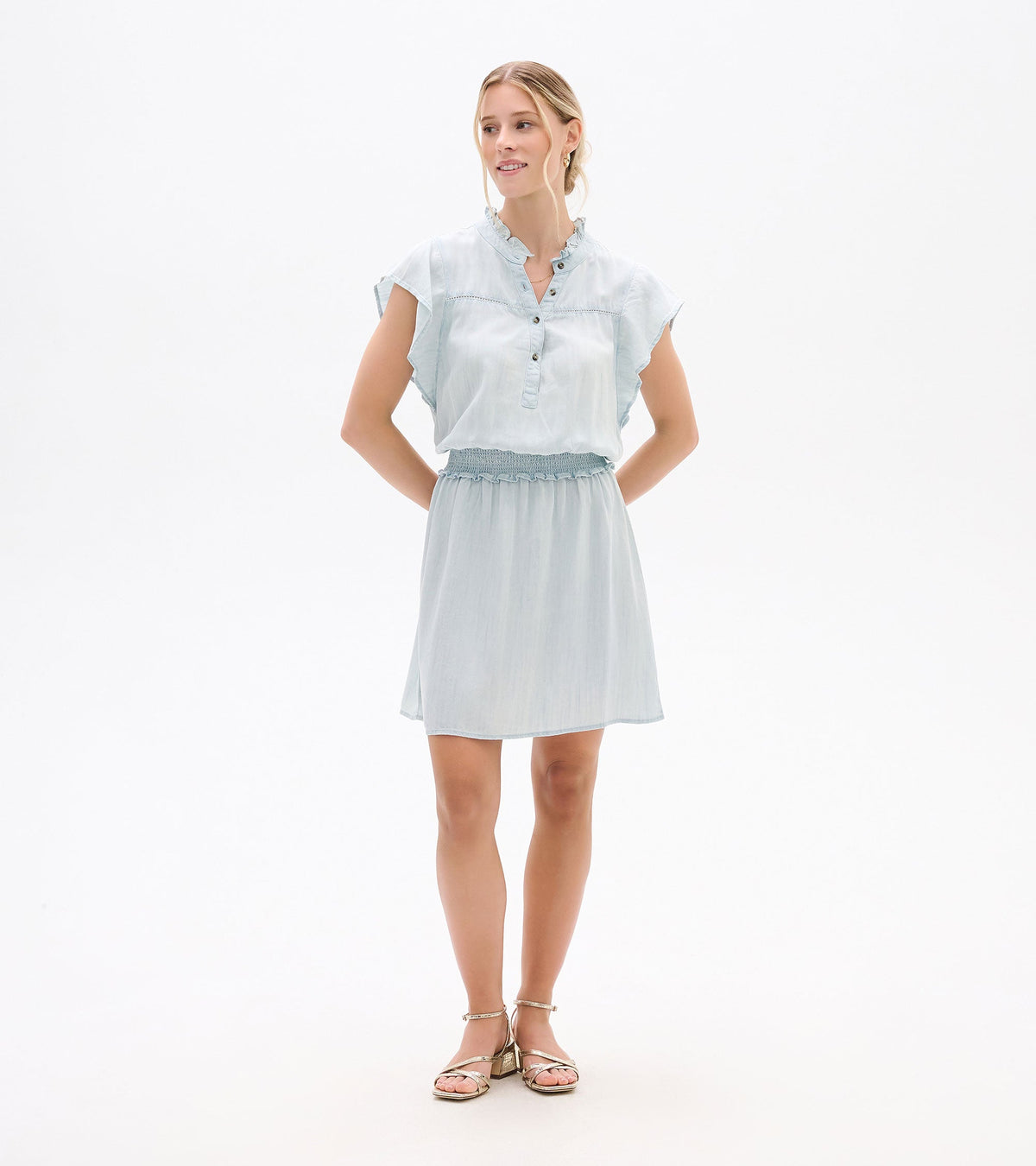 Ava Dress - Soft Blue Wash - Hatley Women