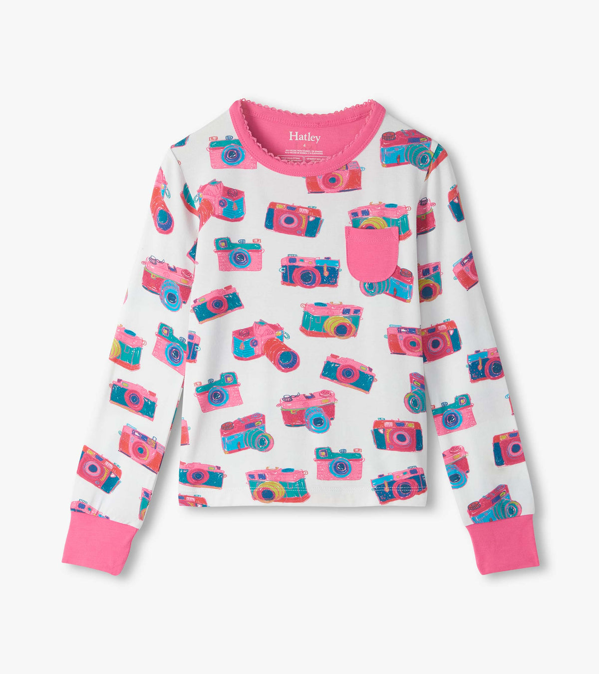 Girls Sketchy Cameras Bamboo Pajama Set - Hatley Girls