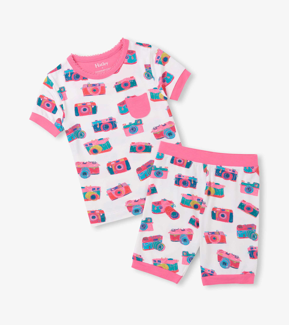 Girls Sketchy Cameras Bamboo Short Pajama Set - Hatley Girls