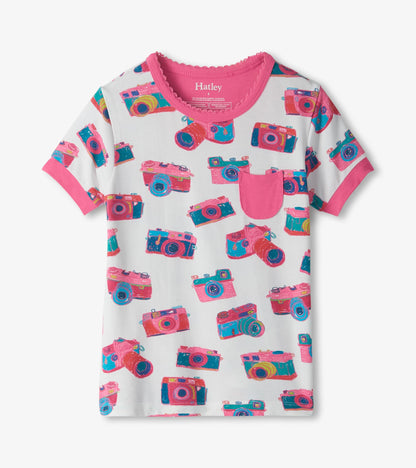Girls Sketchy Cameras Bamboo Short Pajama Set - Hatley Girls