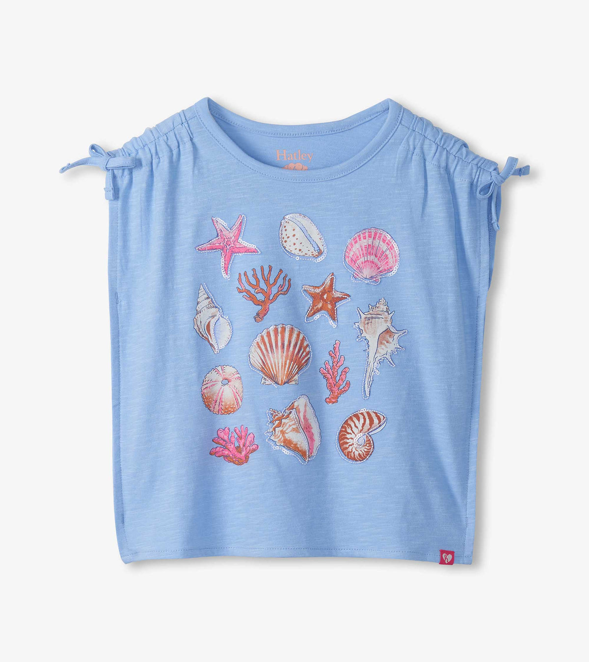 Girls Sea Shell Cinched Shoulder Top - Hatley Girls