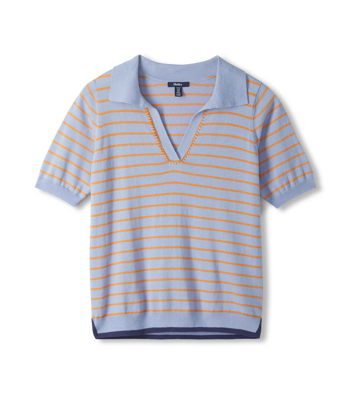 Johnny Collar Top - Serenity Stripe - Hatley Women