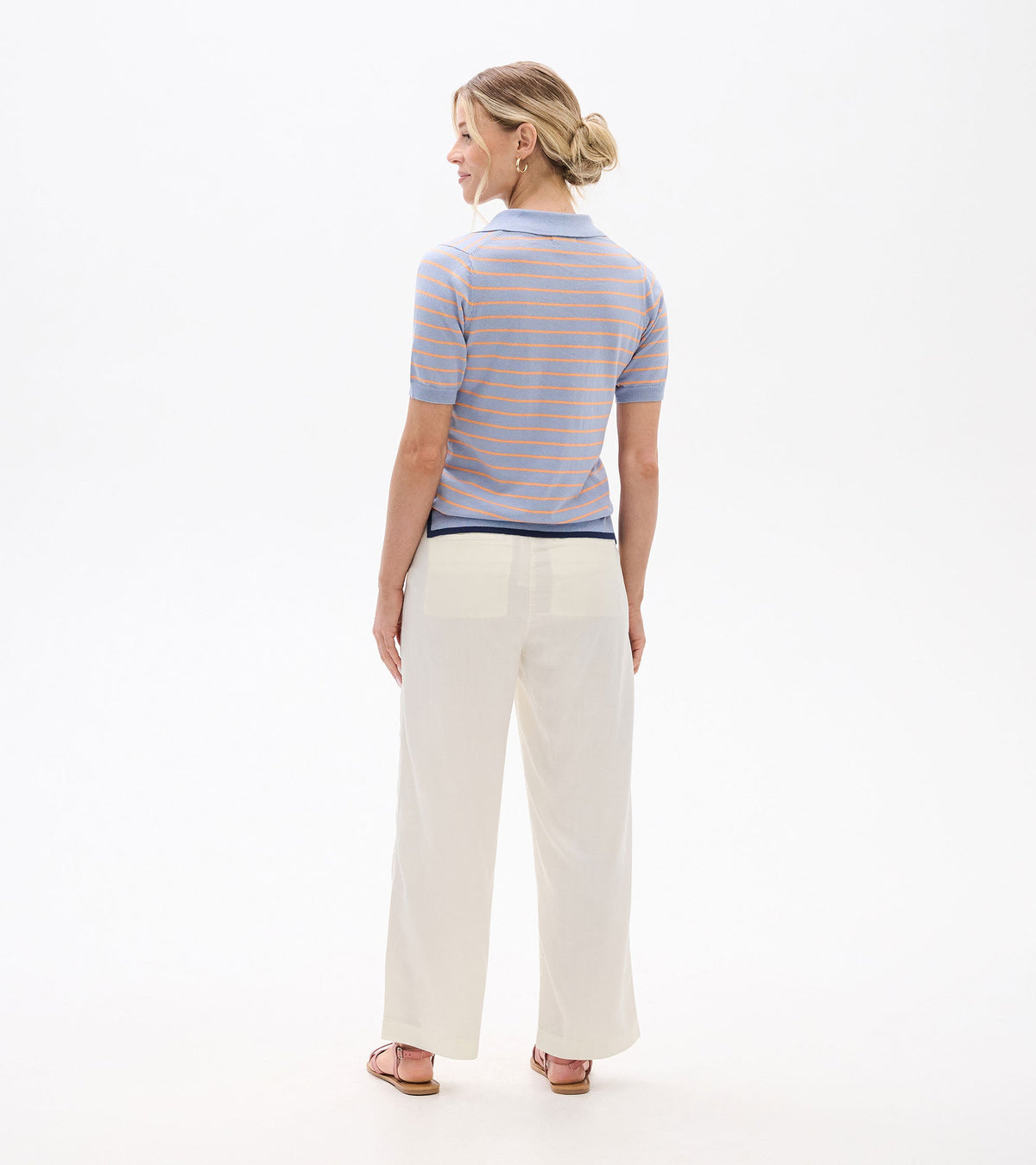 Johnny Collar Top - Serenity Stripe - Hatley Women