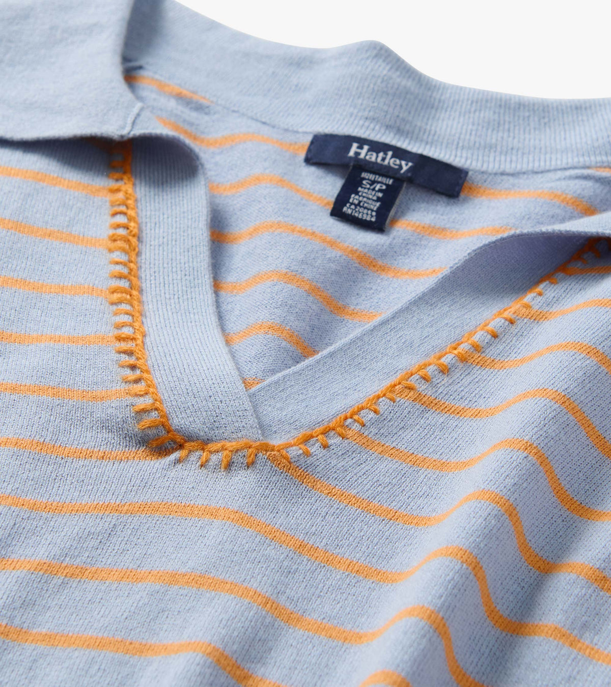 Johnny Collar Top - Serenity Stripe - Hatley Women