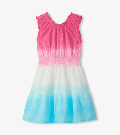 Girls Summer Garden Dip Dye Gathered Dress - Hatley Girls