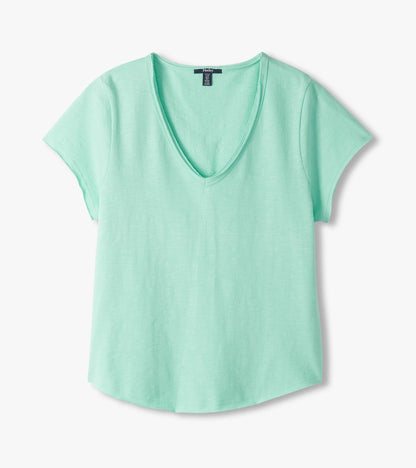 Sadie V-Neck Tee - Sea Glass - Hatley Women