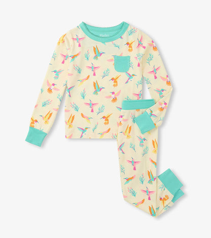 Girls Springtime Hummingbirds Bamboo Pajama Set - Hatley Girls