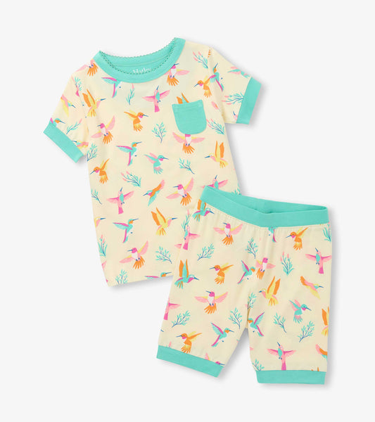 Girls Springtime Hummingbirds Bamboo Short Pajama Set - Hatley Girls