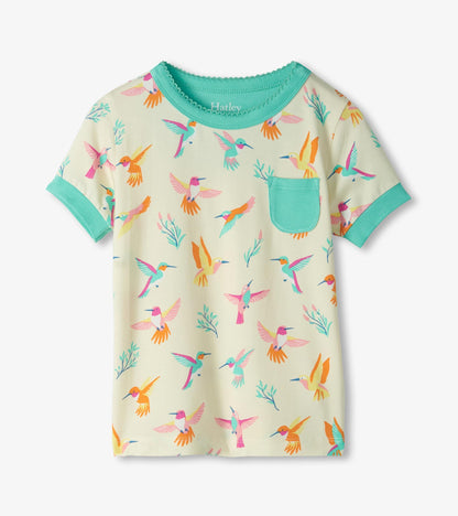 Girls Springtime Hummingbirds Bamboo Short Pajama Set - Hatley Girls