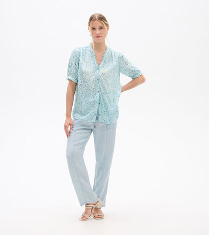 Ivy Blouse - Beach Glass Ikat - Hatley Women