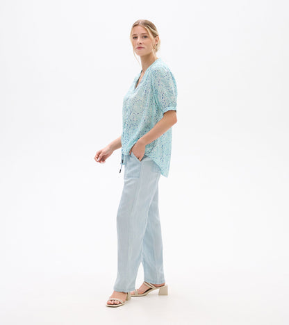 Ivy Blouse - Beach Glass Ikat - Hatley Women