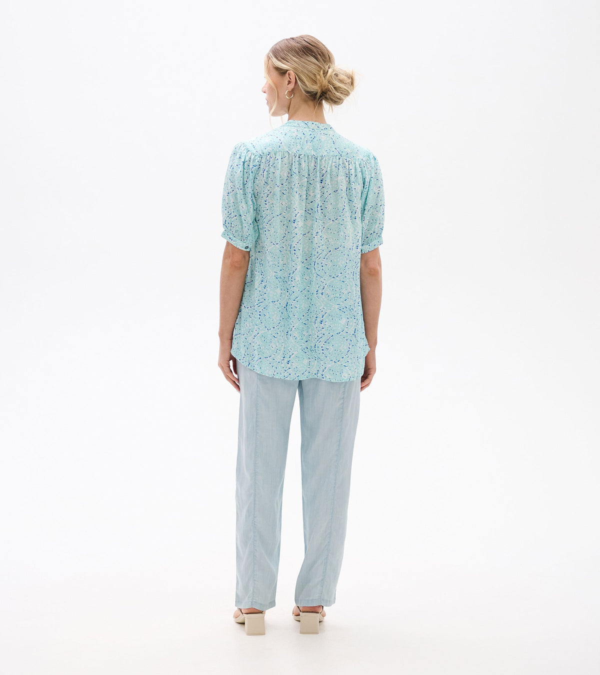 Ivy Blouse - Beach Glass Ikat - Hatley Women
