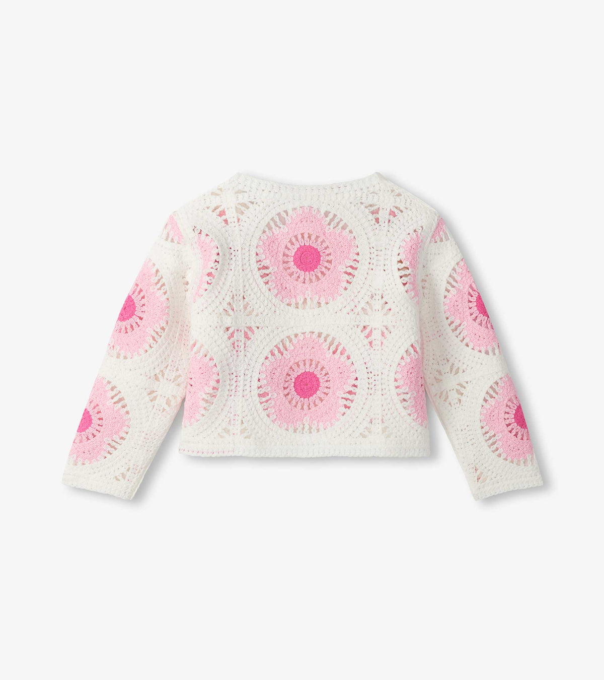 Baby & Toddler Girls Pink & Cream Flower Crochet Cardigan - Hatley Baby & Toddler