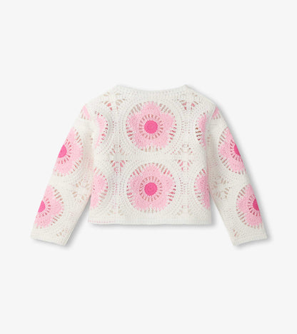 Baby & Toddler Girls Pink & Cream Flower Crochet Cardigan - Hatley Baby & Toddler