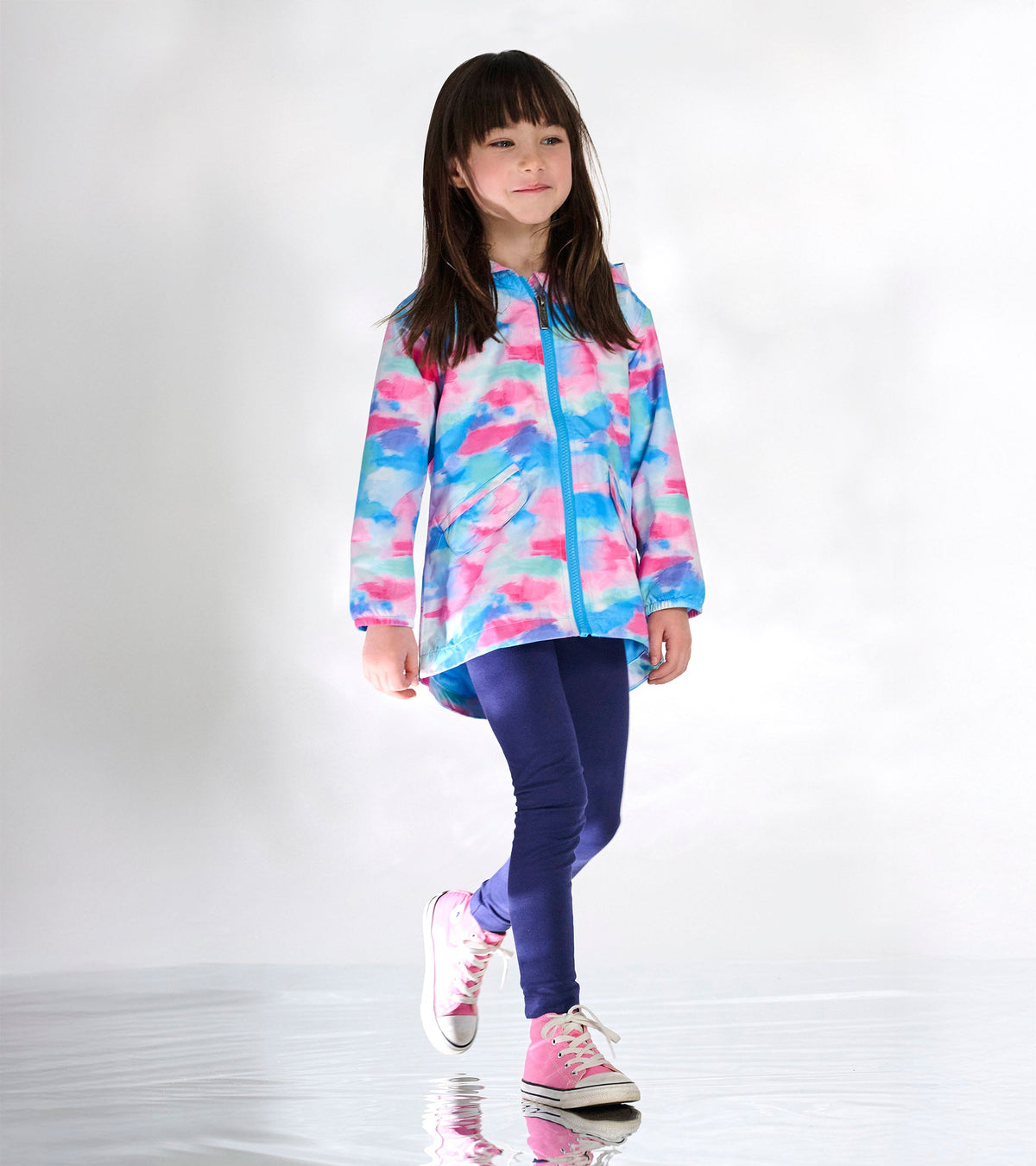 Girls Sunset Tie Dye Microfiber Rain Jacket - Hatley Girls