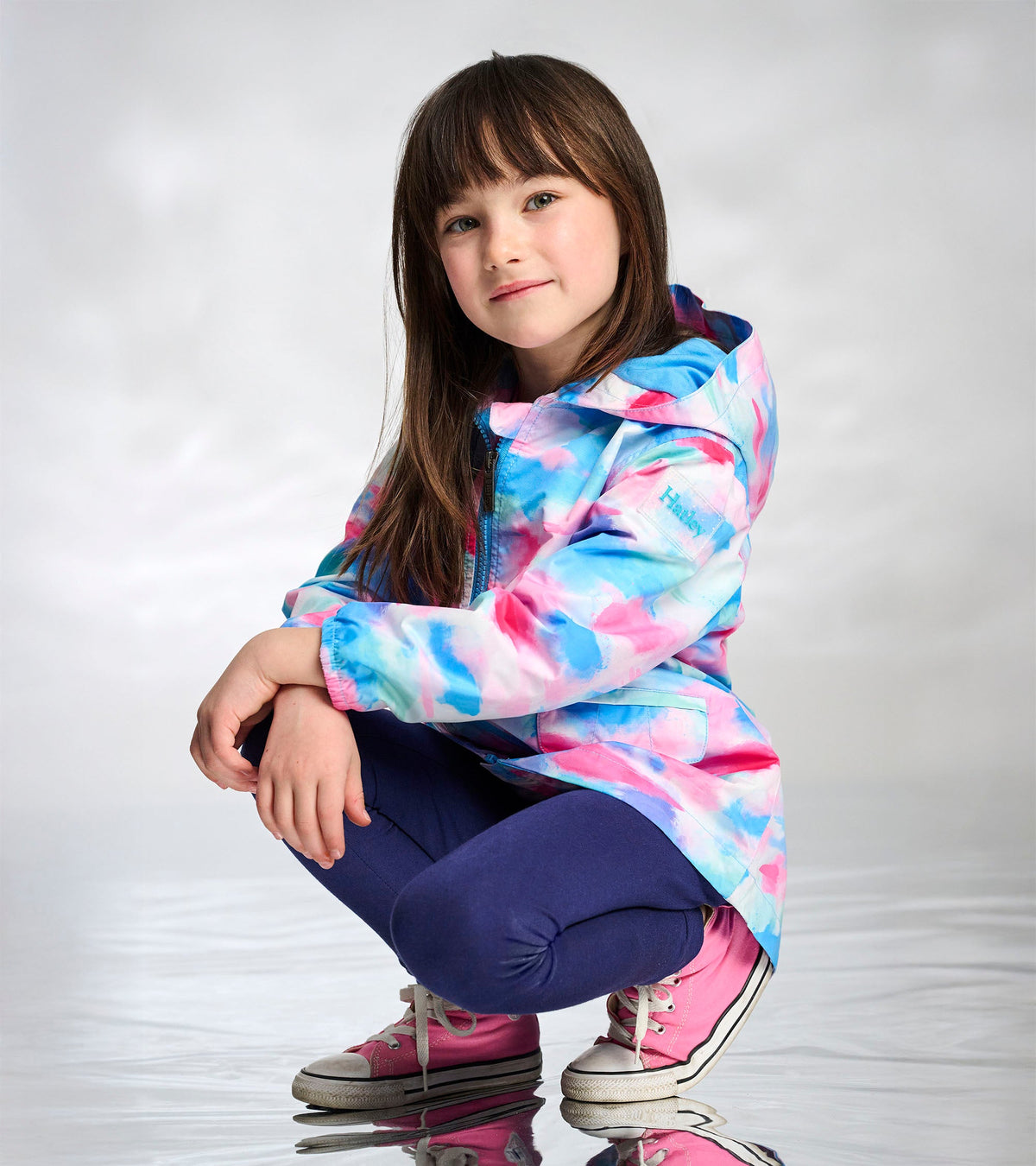 Girls Sunset Tie Dye Microfiber Rain Jacket - Hatley Girls