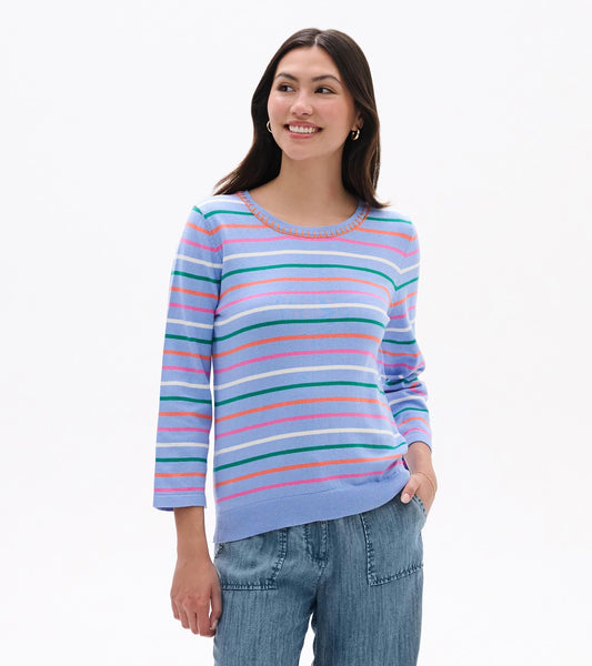 3/4 Sleeve Knit Top - Summer Stripes - Hatley Women