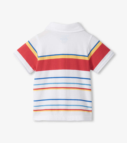 Baby & Toddler Boys Seascape Stripes Peached Jersey Polo T-Shirt - Hatley Baby & Toddler