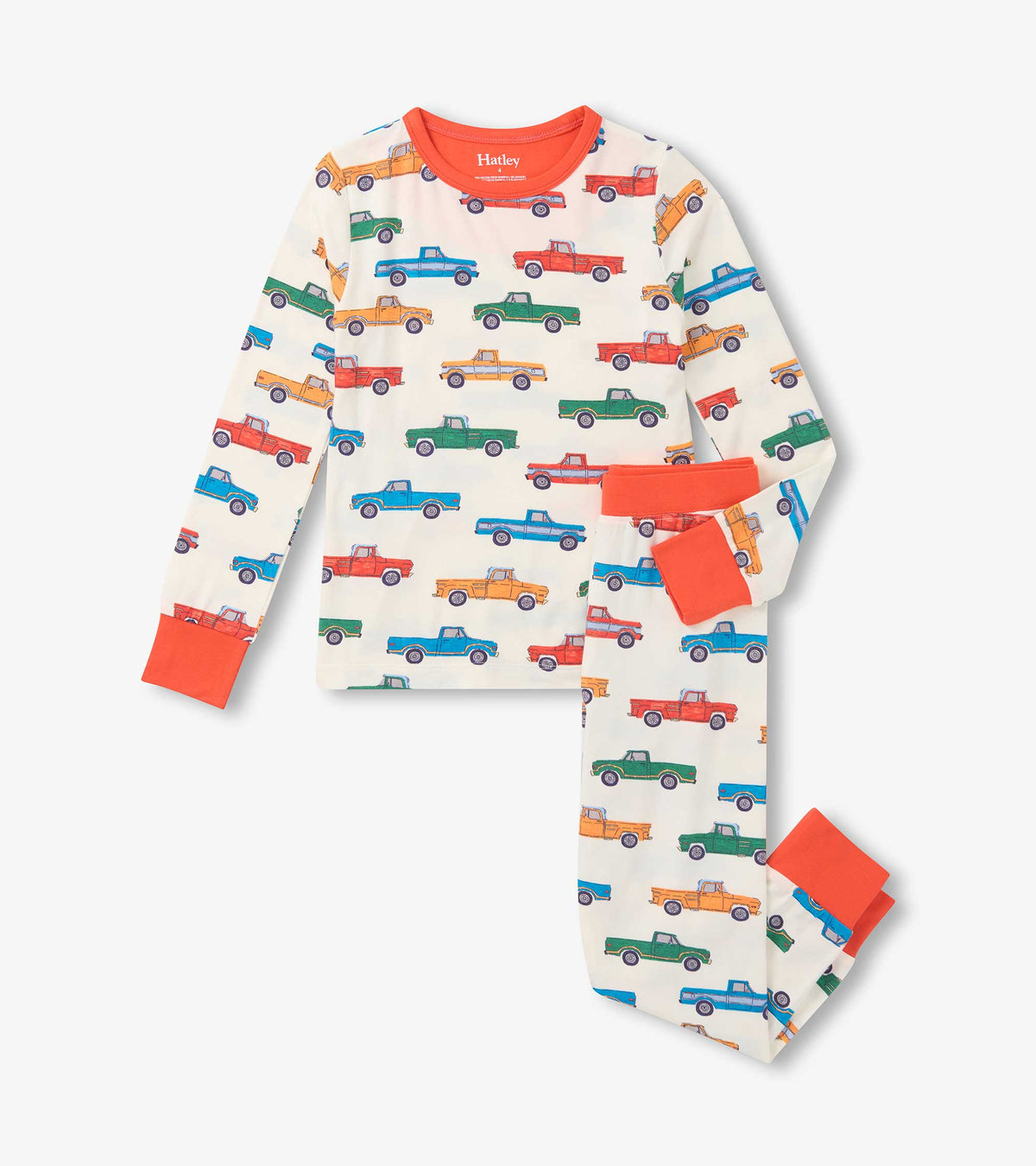 Boys Trucks Bamboo Pajama Set - Hatley Boys