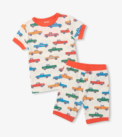 Boys Trucks Bamboo Short Pajama Set - Hatley Boys