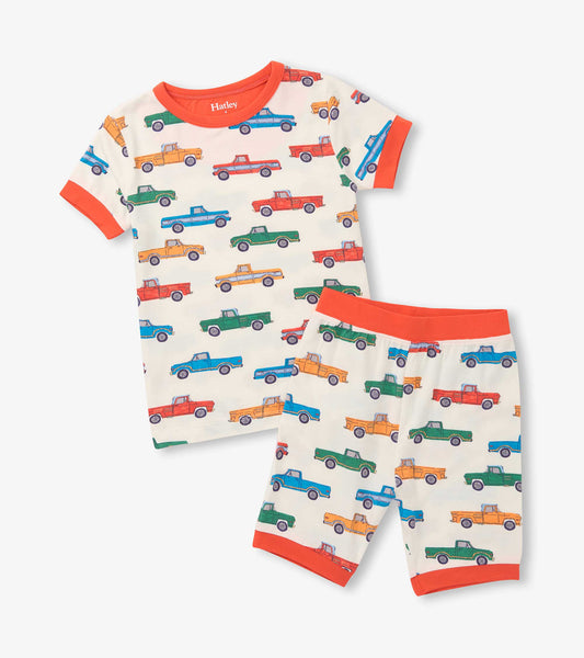 Boys Trucks Bamboo Short Pajama Set - Hatley Boys