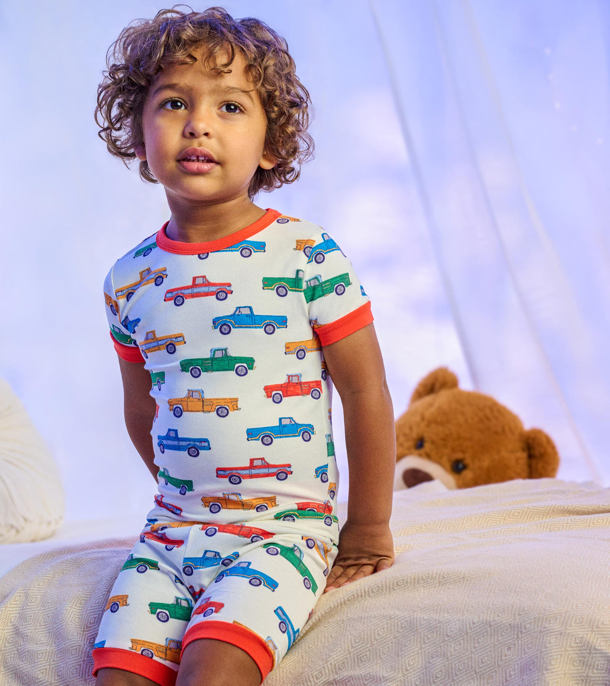 Boys Trucks Bamboo Short Pajama Set - Hatley Boys